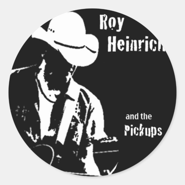 Roy Heinrich and the Pickiups Classic Round Sticker (Front)