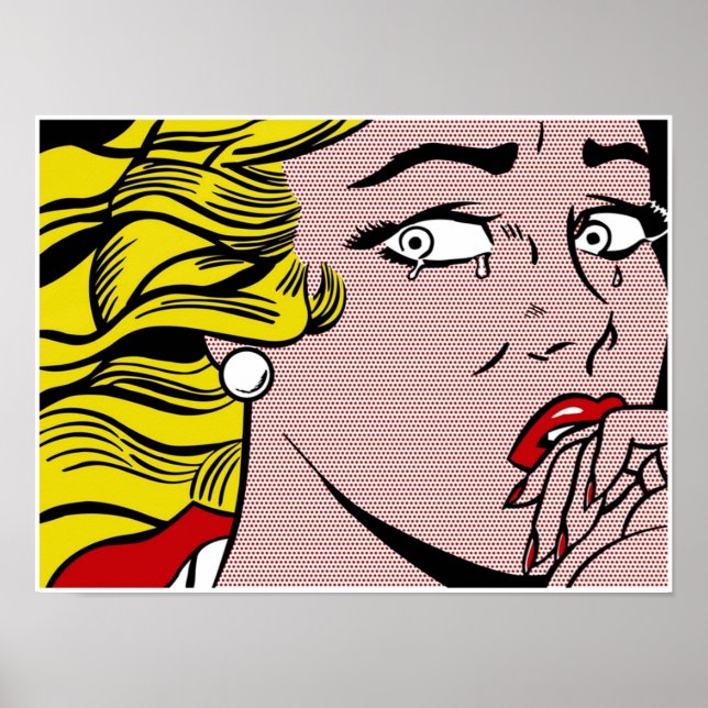 Roy LIchtenstein  Crying Girl Poster (Front)