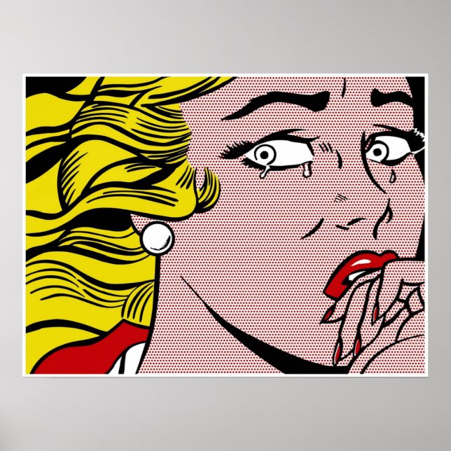 Roy LIchtenstein - Crying Girl Poster (Front)