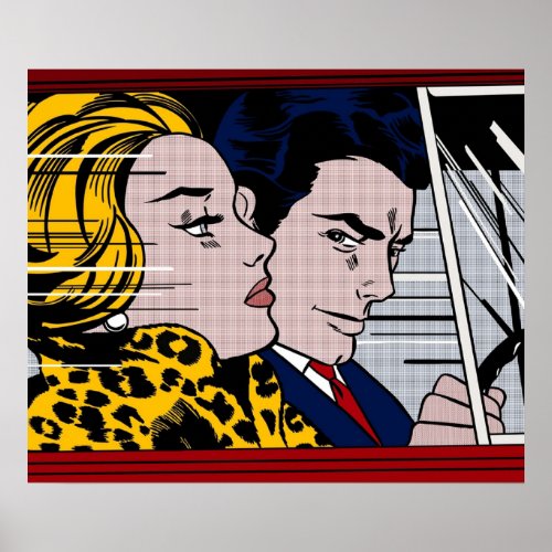 Roy Lichtenstein In the Car Poster