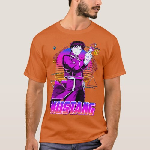 Roy Mustang Retro Art T_Shirt