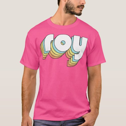Roy Retro Rainbow Typography Faded Style T_Shirt