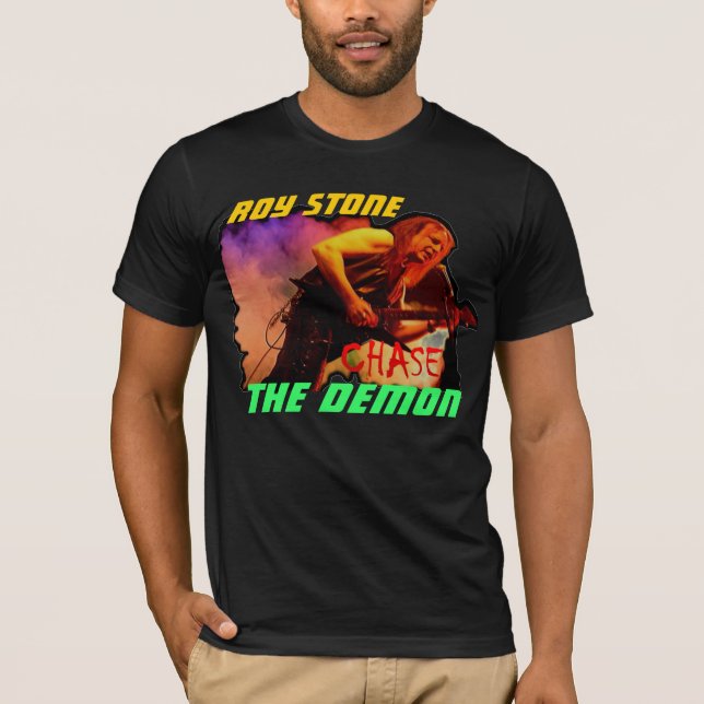 ROY STONE CHASE THE DEMON MENS BACK PRINT T-SHIRT (Front)