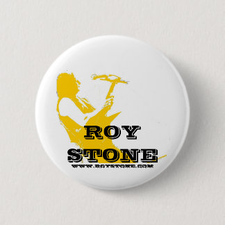 ROY STONE WHITE LOGO BADGE PINBACK BUTTON