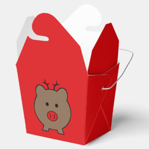 Roy the Christmas Pig Favor Boxes