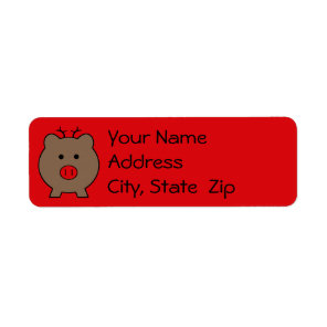 Roy the Christmas Pig Label