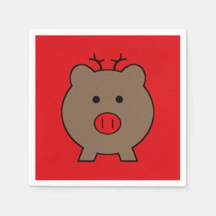 ~ Roy the Christmas Pig Napkins