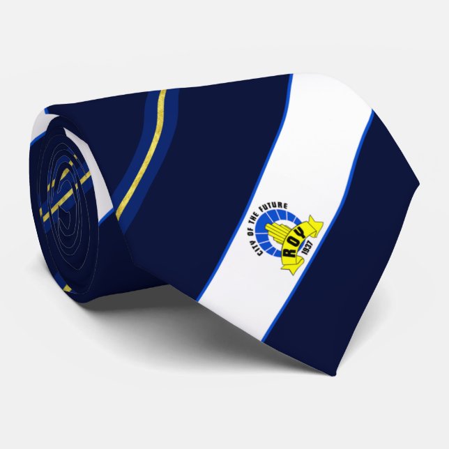 Roy (Utah) city flag Neck Tie (Rolled)