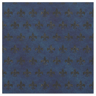 ROYAL1 BLACK MARBLE & BLUE GRUNGE FABRIC