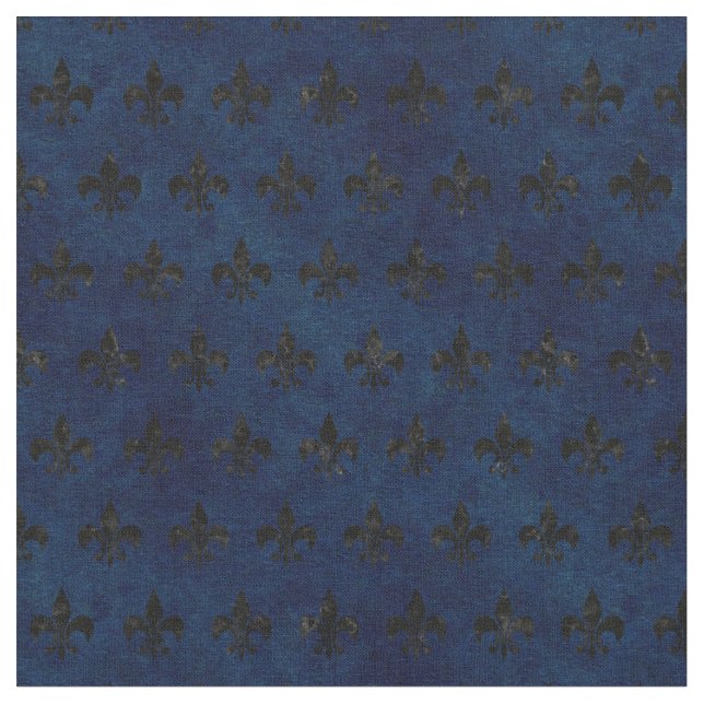 ROYAL1 BLACK MARBLE & BLUE GRUNGE FABRIC (Close Up)