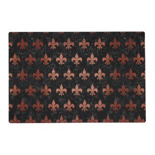 ROYAL1 BLACK MARBLE & COPPER BRUSHED METAL (R) PLACEMAT