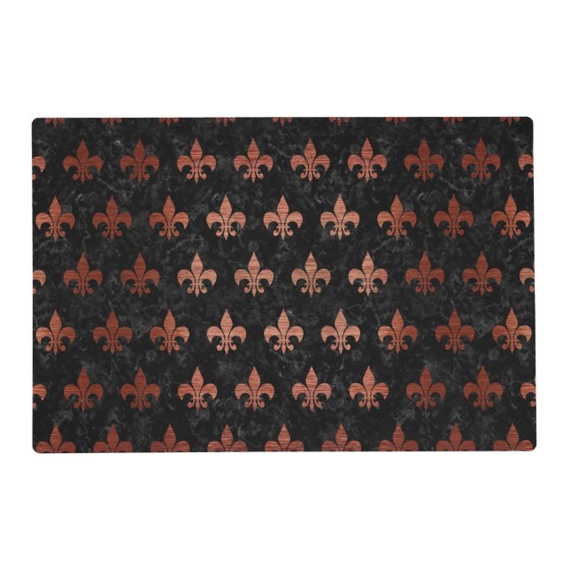 ROYAL1 BLACK MARBLE & COPPER BRUSHED METAL (R) PLACEMAT (Front)