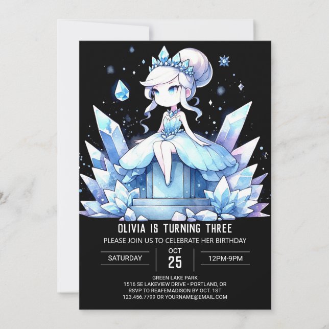 Royal Adorable Princess Birthday Invitation (Front)