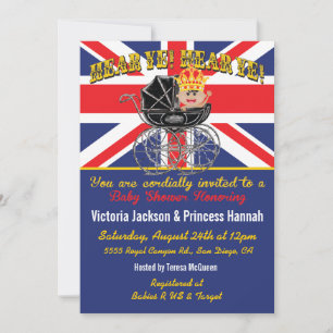 Royal African American Baby Shower Invitation