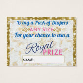 Royal African Glitter Gender Reveal Raffle Tickets (Back)