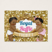 Royal African Glitter Gender Reveal Raffle Tickets (Front)