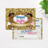 Royal African Glitter Gender Reveal Raffle Tickets (Desk)