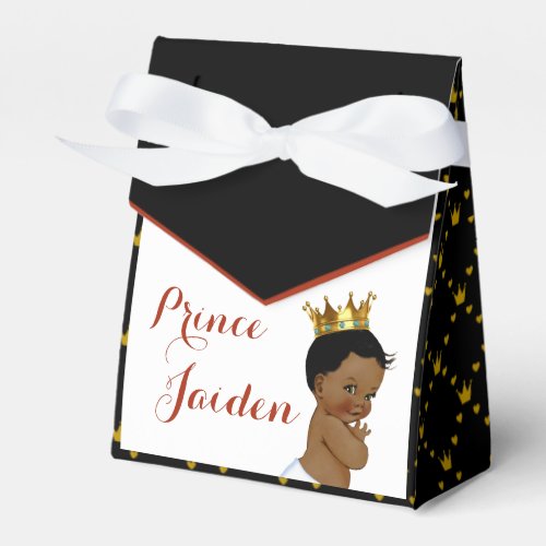 Royal African Prince BlackRed Thank You Favor Box