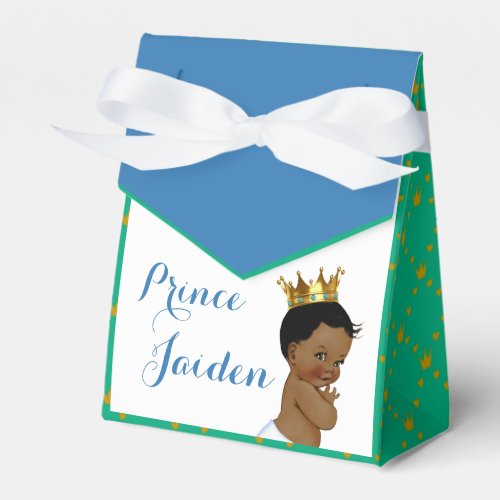 Royal African Prince BlueGreen Elegant Favor Box