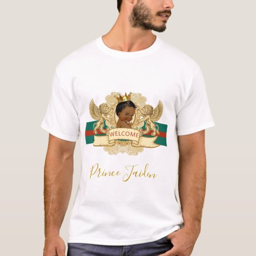 Royal African PrinceGreen  Red Baby Shower T_Shirt