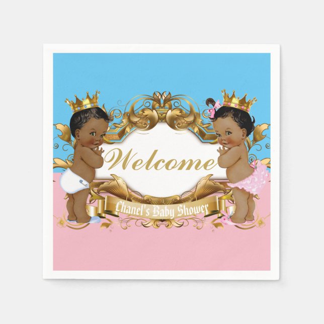 Royal African Prince/Princess Color Block Napkin (Front)