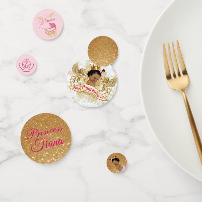 Royal African Princess Pink & Gold Glitter Confetti (Group)