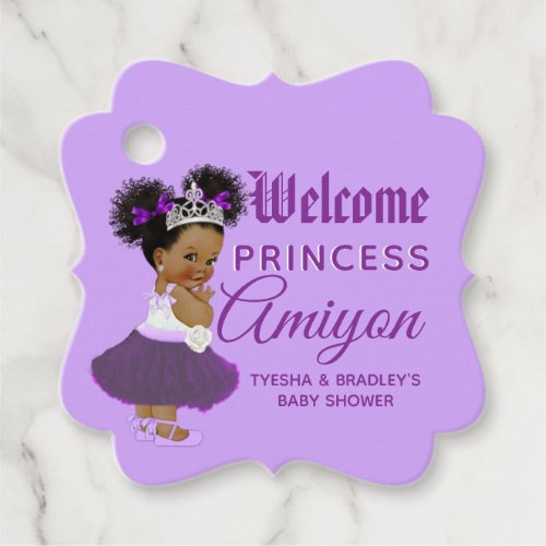 Royal African Princess Purple  Lavender Elegant Favor Tags