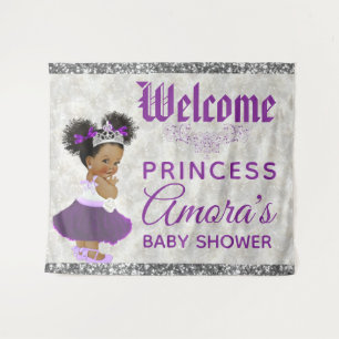 Royal African Princess Purple & Silver Backdrop