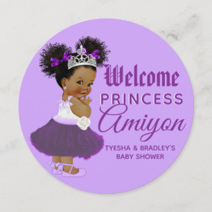Royal African Purple Princess Charger Insert Holiday Card