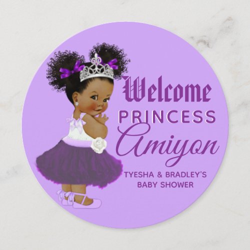 Royal African Purple Princess Charger Insert Holiday Card