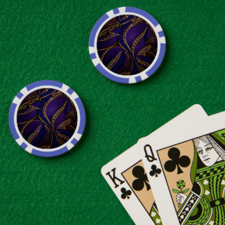 Royal Afro Wax Pattern Poker Chips