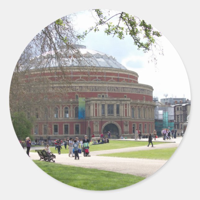Royal Albert Hall, London. Classic Round Sticker (Front)