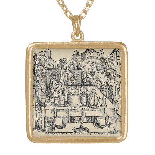 Royal Alchemist in the Castle Gold Plated Necklace