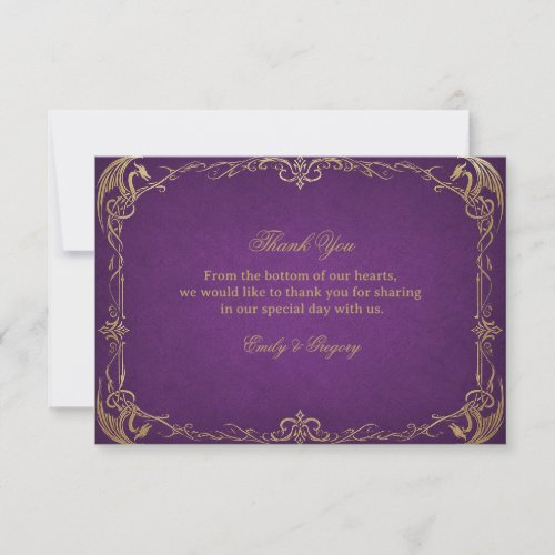 Royal Amethyst Artwork Celtic Thank You Card