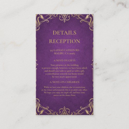 Royal Amethyst Elegance Celtic Enclosure Card
