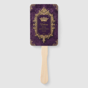 Royal Amethyst Quinceañera, custom Hand Fan
