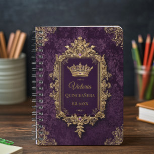 Royal Amethyst Quinceañera, custom Planner