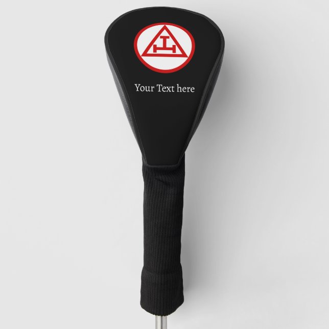 Royal Arch Chapter Freemason Masonic Gift Golfer Golf Head Cover (Front)