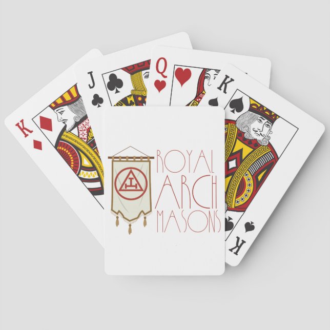 Royal Arch Freemason Banner Poker Cards (Back)