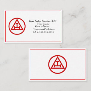 Royal Arch Freemason Freemasonry Symbol Masonic Business Card