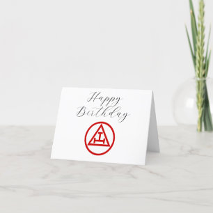 Royal Arch Freemason Masonic Mason Birthday Thank You Card