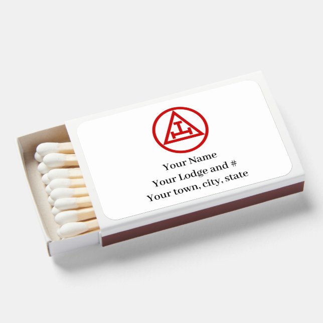 Royal Arch Freemason Masonic Masonry  Matchboxes (Front Open)