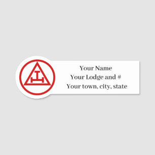 Royal Arch Freemason Masonic Masonry Name Tag