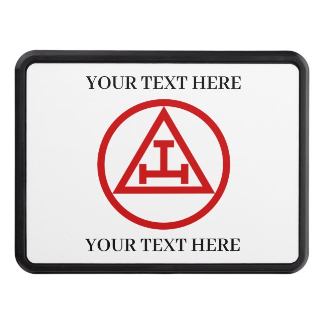 Royal Arch Freemason Square and Compass Masonic  Hitch Cover (Front)