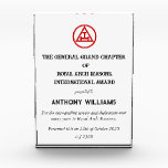 Royal Arch Freemasonry Freemason Masonic Acrylic Award<br><div class="desc">Royal Arch,  Freemasonry,  Masonic,  freemason acrylic award.</div>