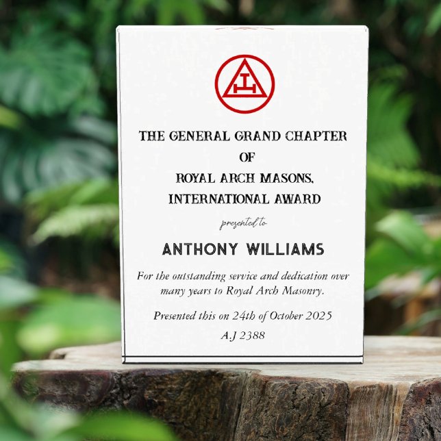 Royal Arch Freemasonry Freemason Masonic Acrylic Award (Creator Uploaded)