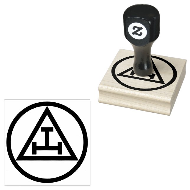 Royal Arch Freemasonry Square Compass Masonic  Rubber Stamp (Stamped)