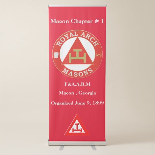 Royal Arch Mason Vertical Retractable Banner