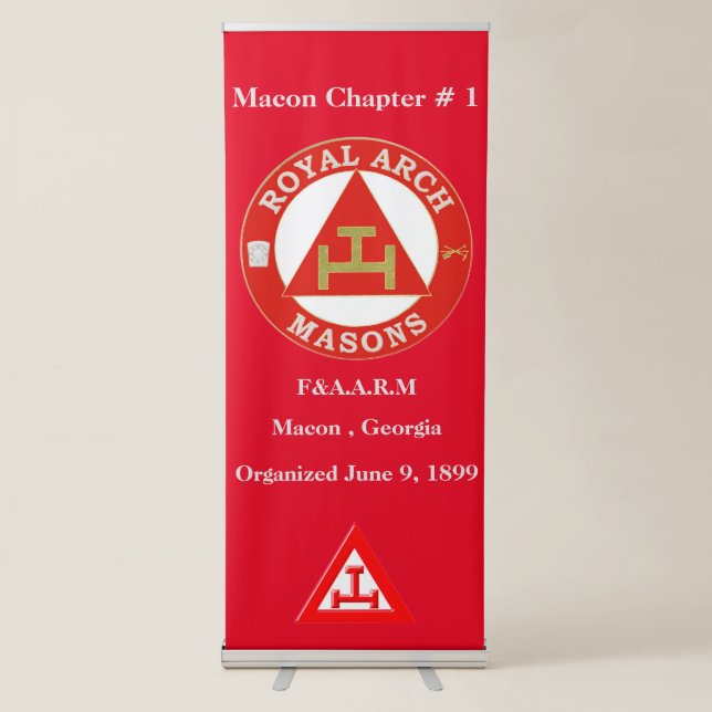 Royal Arch Mason Vertical Retractable Banner (Front)