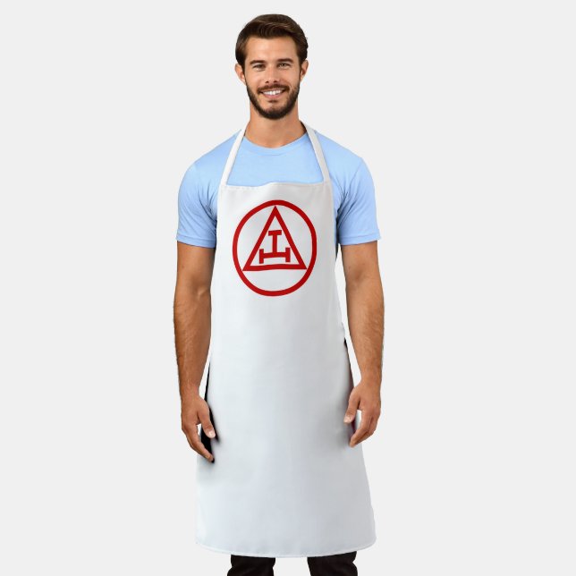 Royal Arch Masonic Freemasons Masonry Compass Apron (Worn)